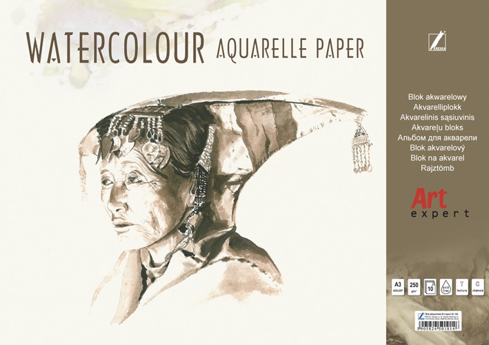 Blok akwarelowy A3 Art Expert 10k 250g biały Kreska